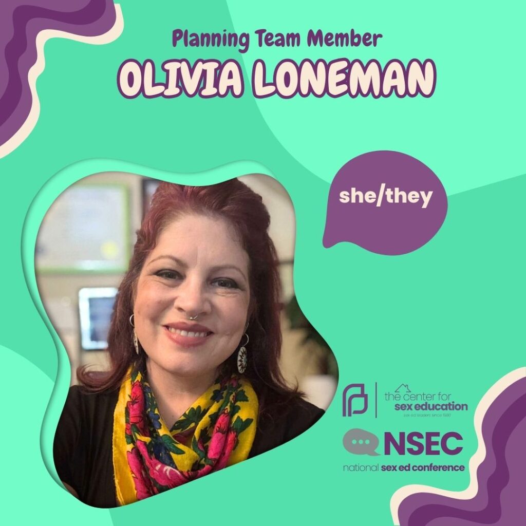 Planning Team member card for Olivia Friday Loneman (she/they).