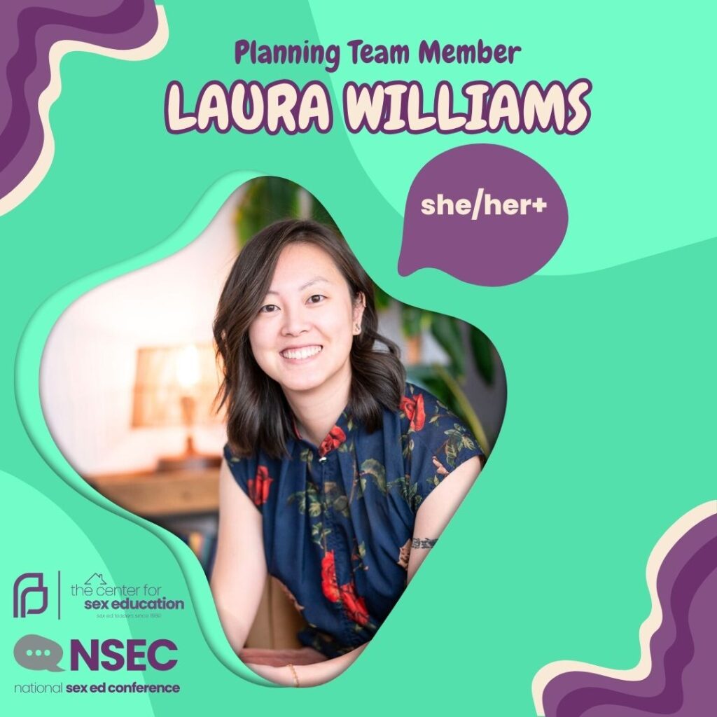 Planning team member card for Laura Williams (she/her+).