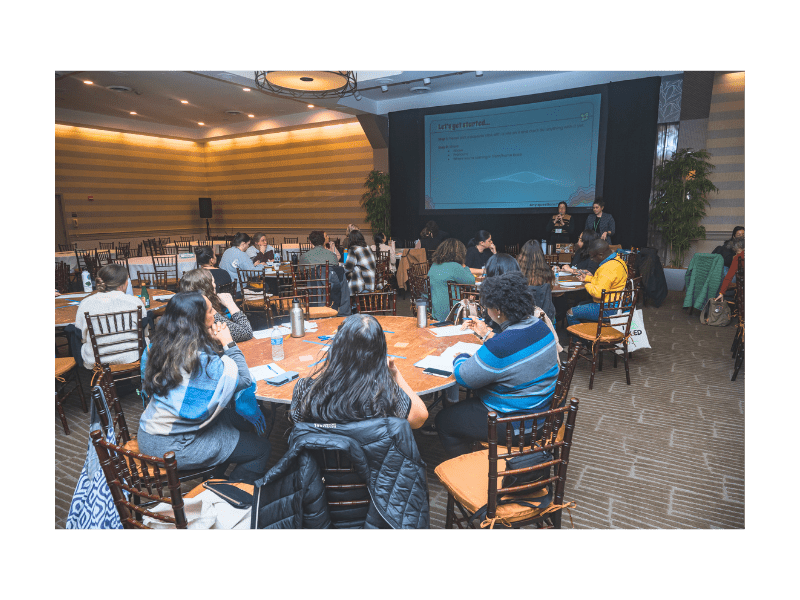 Join the Planning Team (2) Image features two speakers leading a workshop at NSEC 2024.