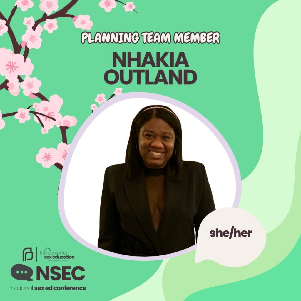 Planning team member card for Nhakia Outland (she/her)